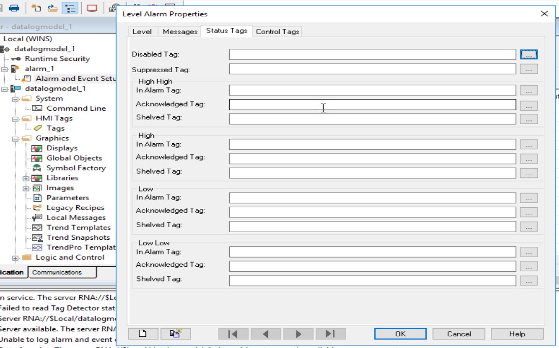 Factorytalk View Alarm states